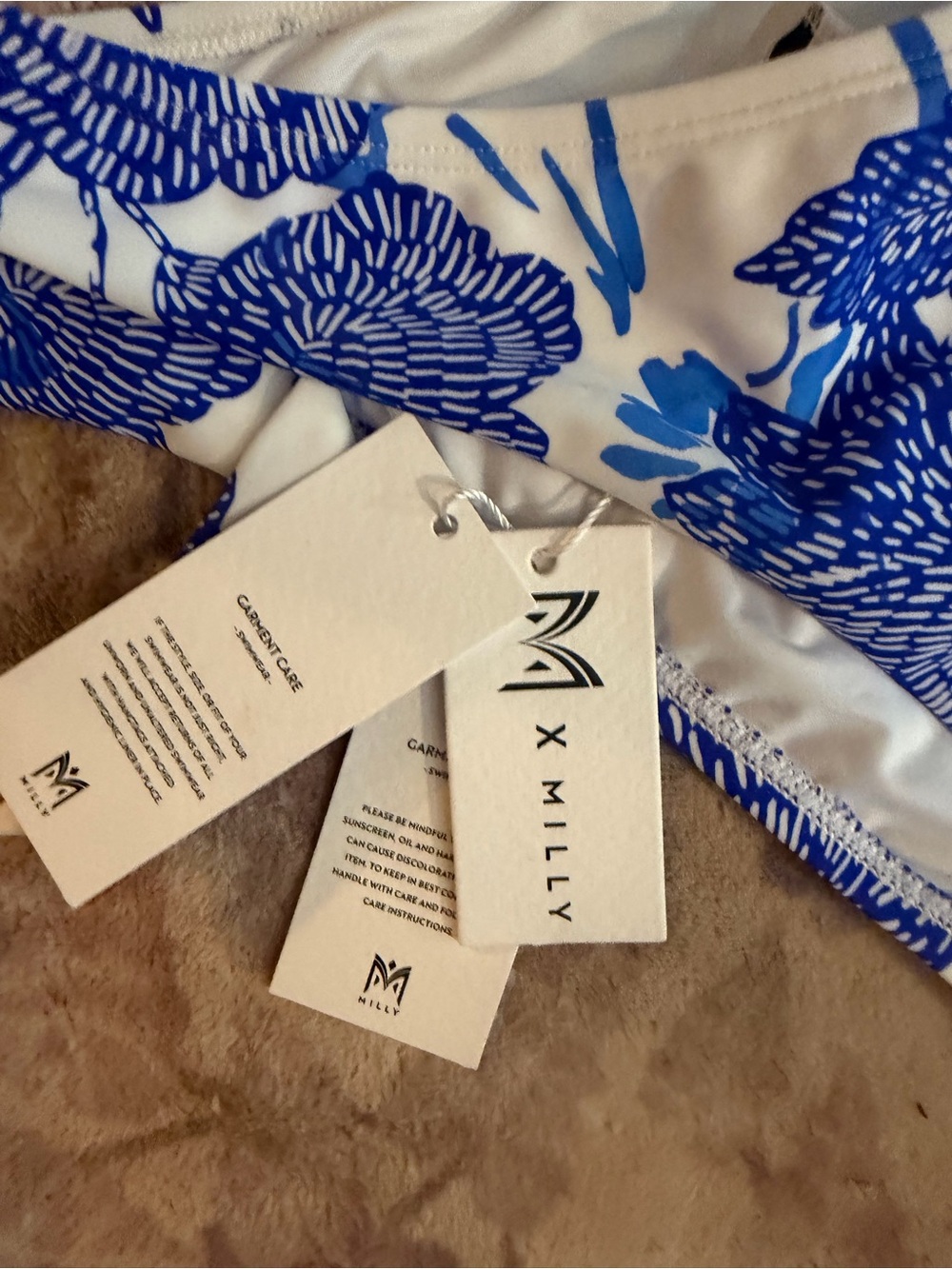 Milly Blue Floral Ruffle Bikini Set - Picture 5 of 7